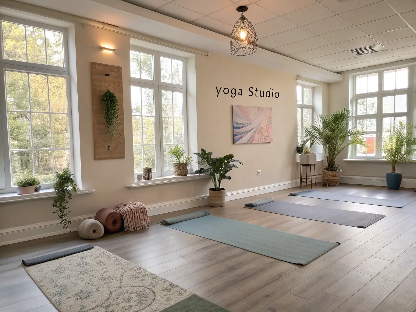 A person practicing yoga in a serene studio, emphasizing flexibility, mindfulness, and overall well-being.